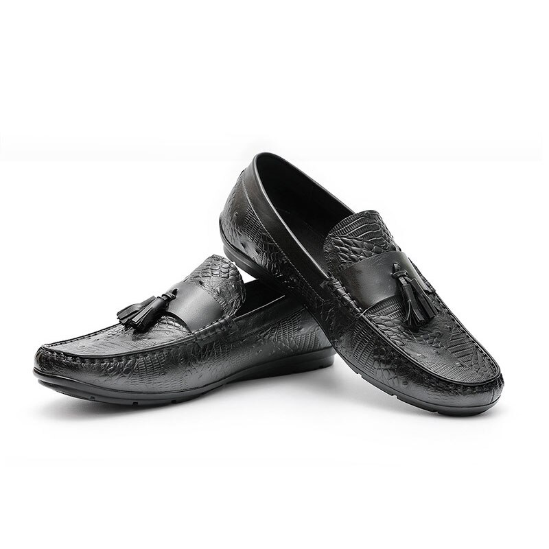 Tassels Men Loafers Spring Summer Soft Genuine Leather Moccasins Shoes Breathable Slip On Driving Shoes For Men