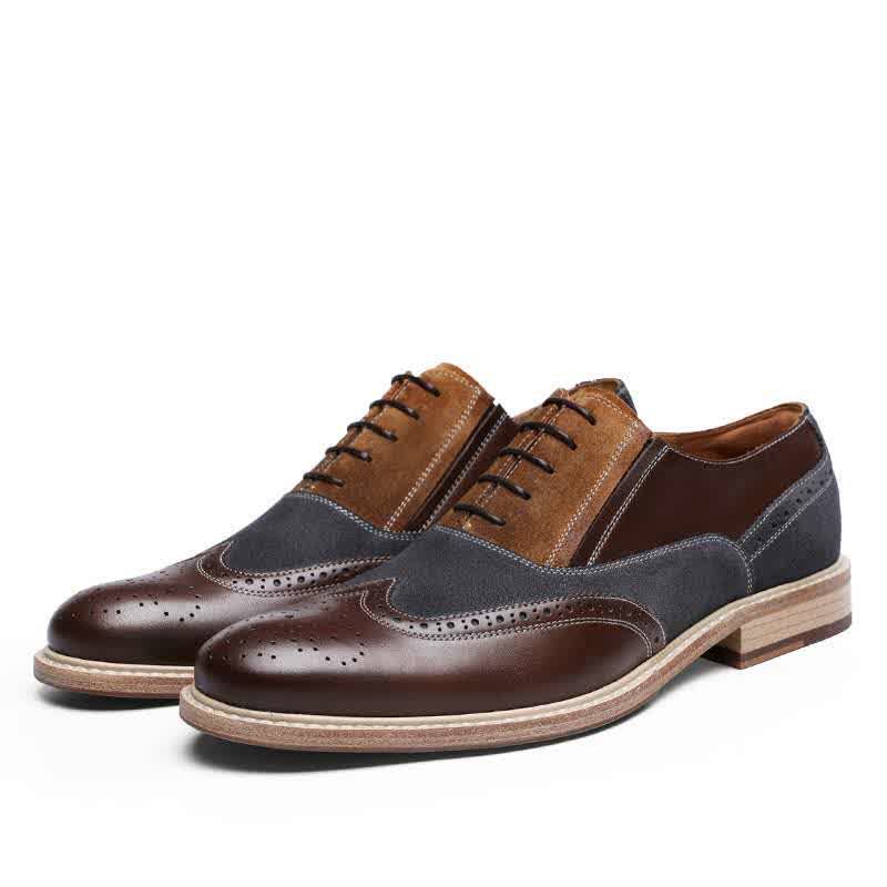 Top Quality Oxford Shoes For Men Genuine Leather S...