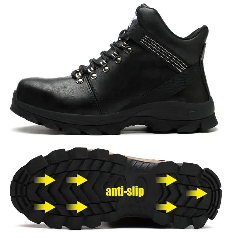 Indestructible Work Safety Boots Men Leather Shoes Winter Boots Waterproof Work Boots Men Shoes Safety Puncture-proof Work Shoes