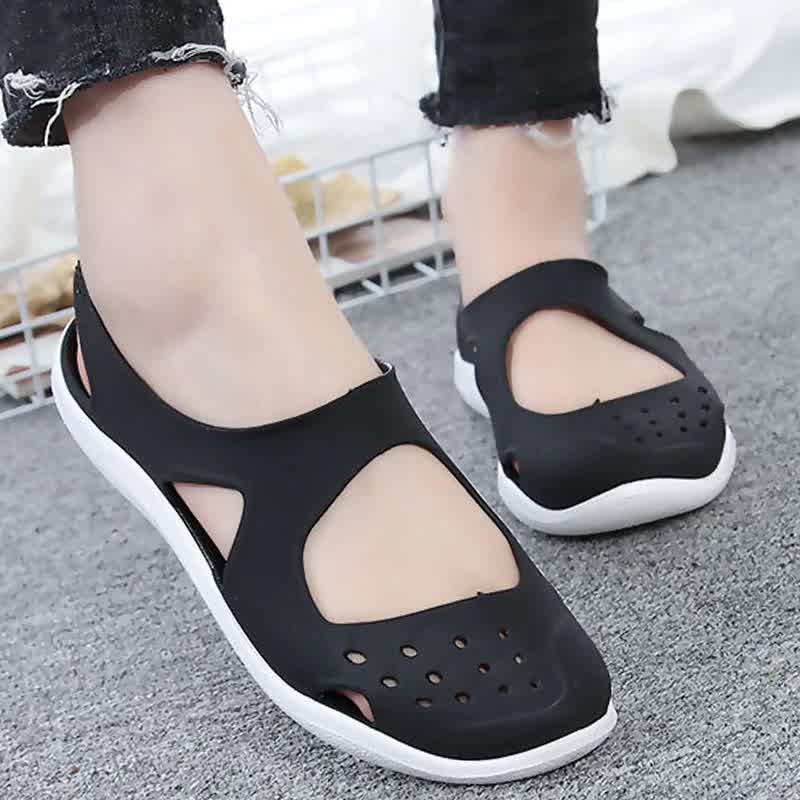 Fashion Summer Shoes Women Sandals Slip-on Flat Sandals Jelly Beach Shoes Ladies Slides Slippers