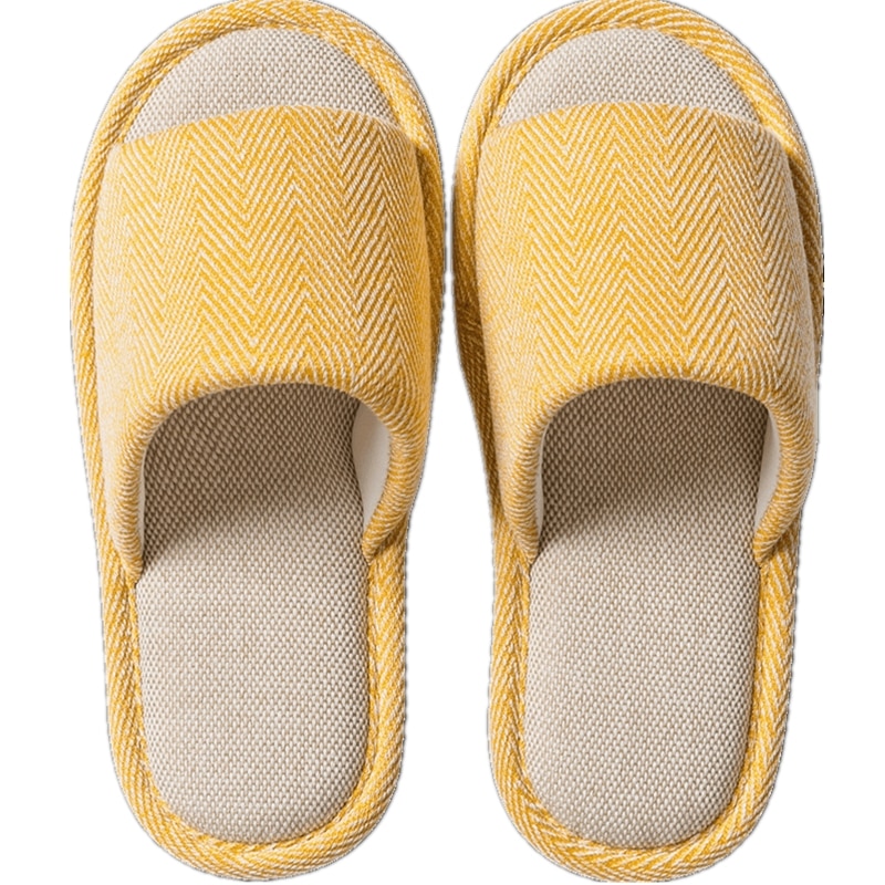 Simple Women Home Slippers Floor Breathable Cotton Flax Bedroom House Ladies Shoes Non-slip Women Hemp Slippers Male