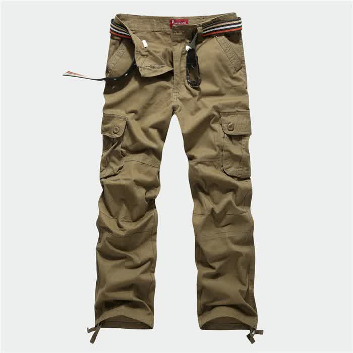 Men Cargo Pants Men Multi Pockets Pants Military Camouflage Track Pants Trousers Mens Elastic Waist Pant