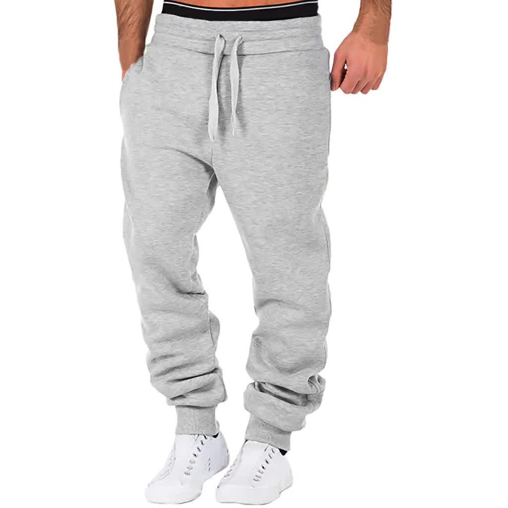 Sweatpants Plus Size Men Joggers Track Pants Men Splicing Printed Overalls Casual Pocket Sport Work Casual Trouser Pants Men