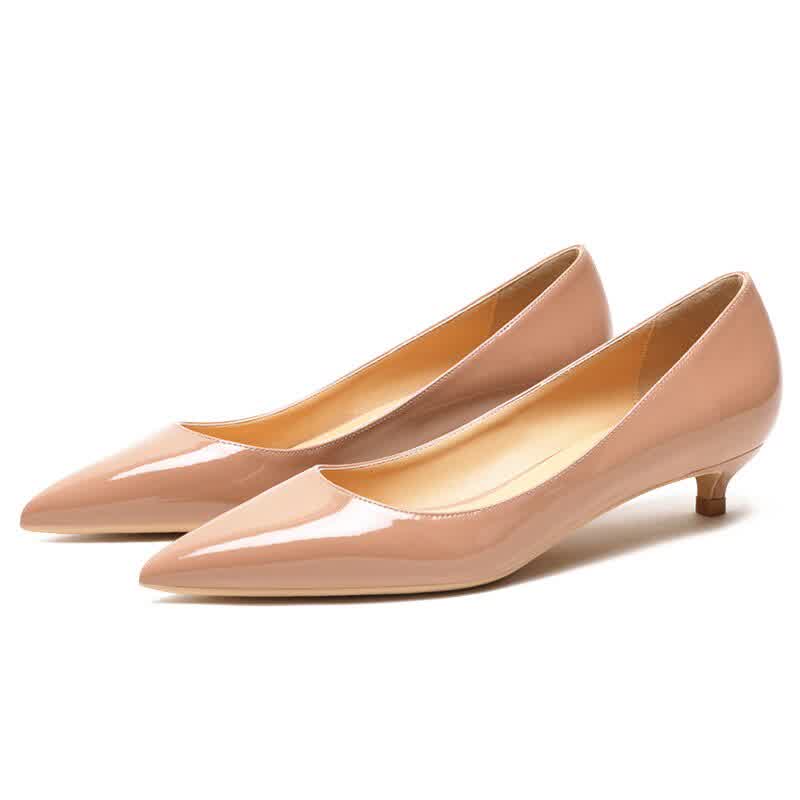 New Nude Shoes Women Patent PU  Office Lady Shoes
