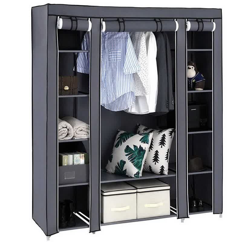 Non-woven Cloth Wardrobe Bedroom Folding Clothing Storage Cabinet Dustproof Moistureproof Closet Storage Furniture