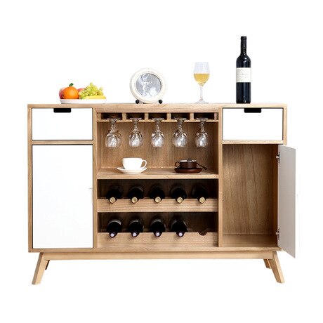 Sideboard kitchen storage cabinet solid wood Nordic wine cabinet wine glass aparador mueble cupboard furniture sale 122*62*47cm