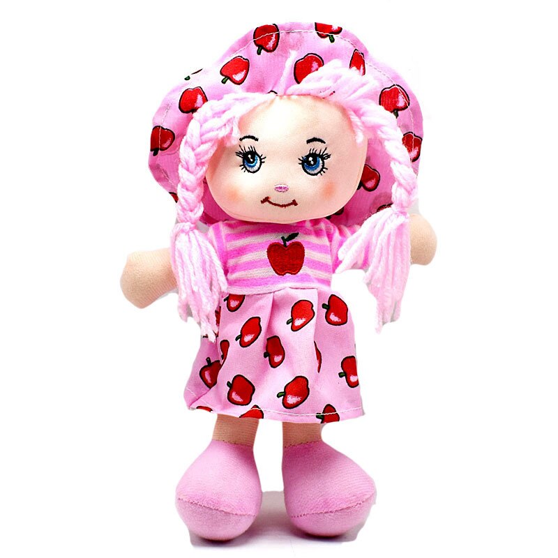 25cm Cartoon Fruit Skirt Hat Rag Dolls Soft Cute Cloth Stuffed Toys for Baby Pretend Play Girls Birthday Christmas Gifts