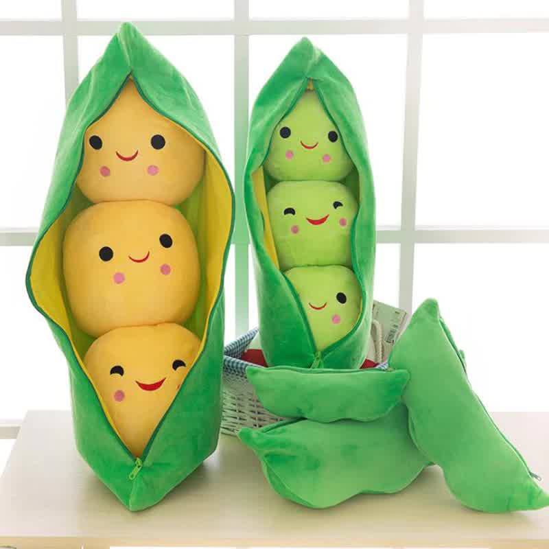 Cute children's baby plush peas filled plant doll toy children quality pea-shaped pillow toy boy girl gift