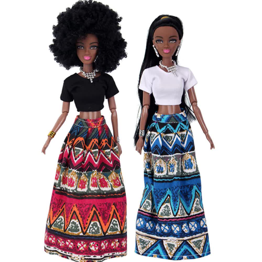 Baby Movable Joint African Doll Toy Black Doll Best Gift Toy