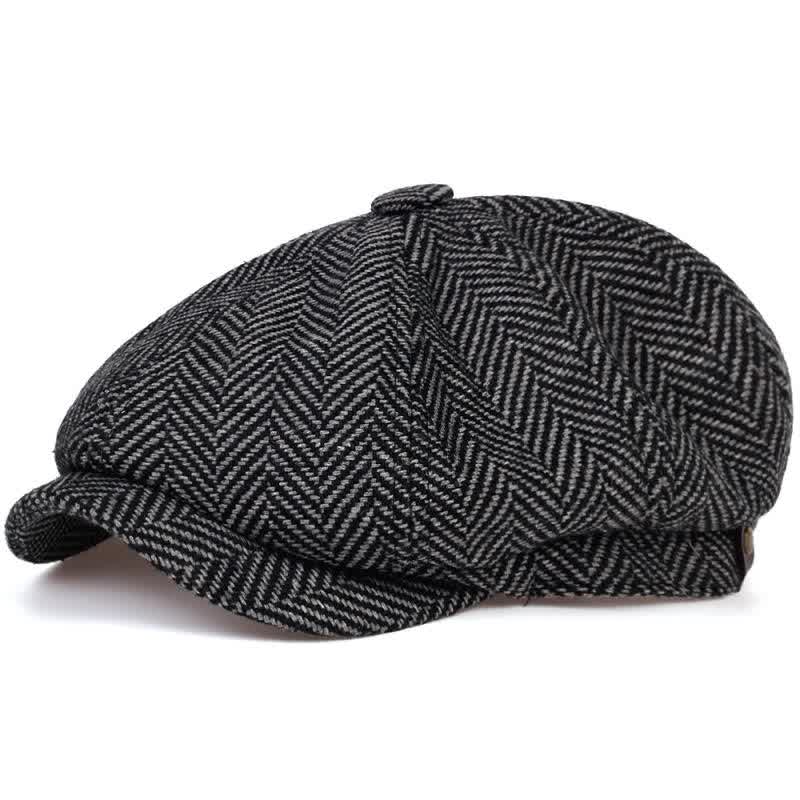 Fashion Wool Newsboy Caps Mens Herringbone Flat Caps Women Men Hats Soft Autumn Winter Caps Hats casquette