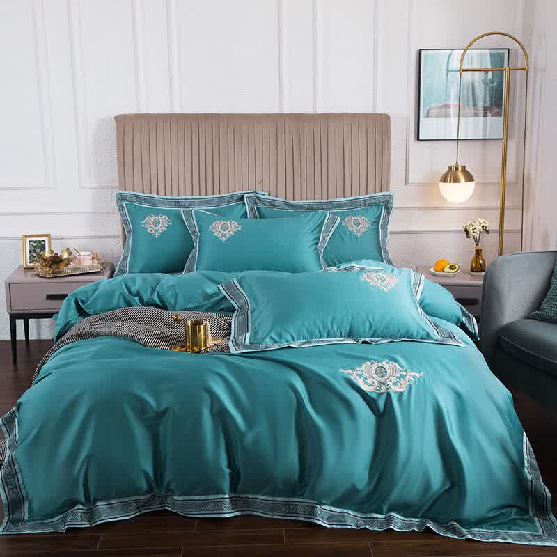 Long-staple Cotton Twin Queen King Size Fitted Sheet Bedding Set Family