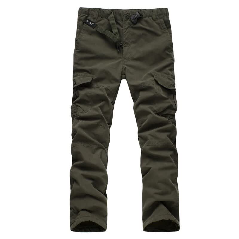 Men's Double Layer Cargo Pants Warm Baggy Pants Shark Skin Soft Shell Tactical Military Camouflage pants