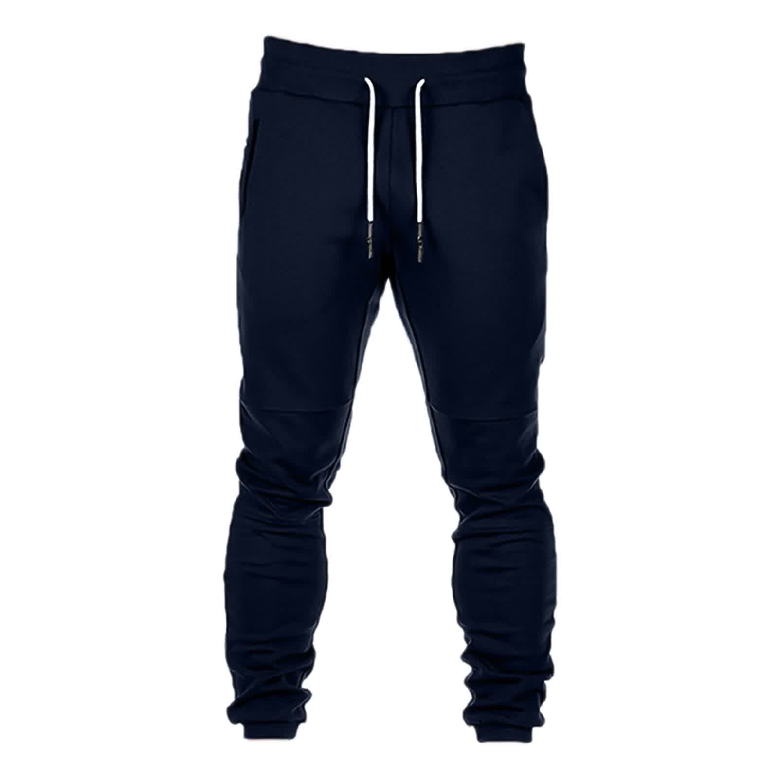 New Jogging Pants Men's Sports Running Pants Men Autumn Winter Drawstring Tights Zip Pockets Gym Pants Sportswear Trousers