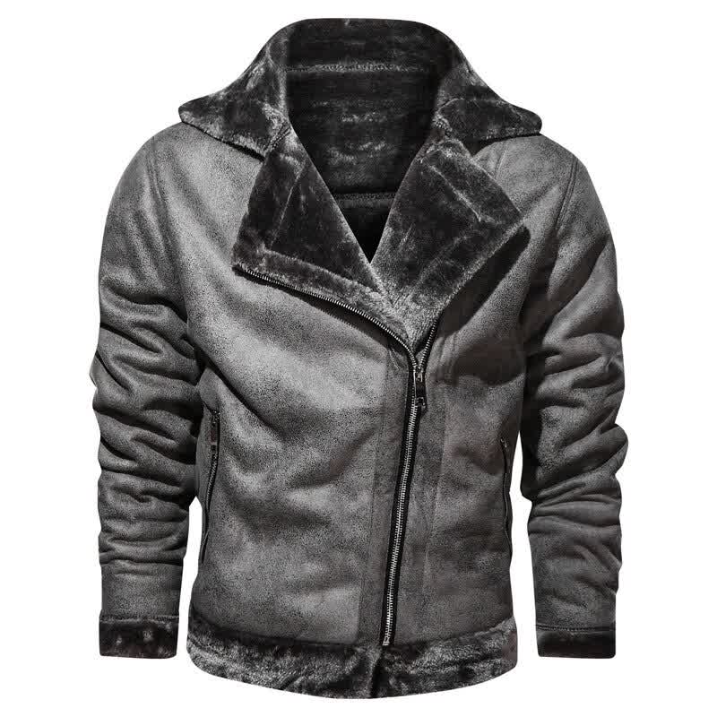 New High Quality Jacket Men's Street Windbreaker Coat Men Leather Clothing Thick Jacket