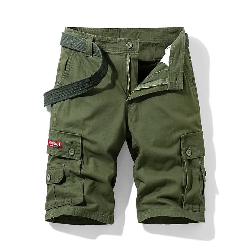 New Men Cargo Shorts 100% Cotton 6 Pockets Shorts