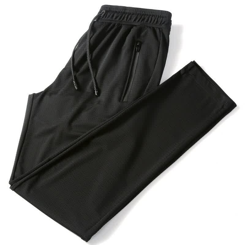 Summer Men Pants Ice Cool Casual Breathable Lightweight Quick Dry Trousers