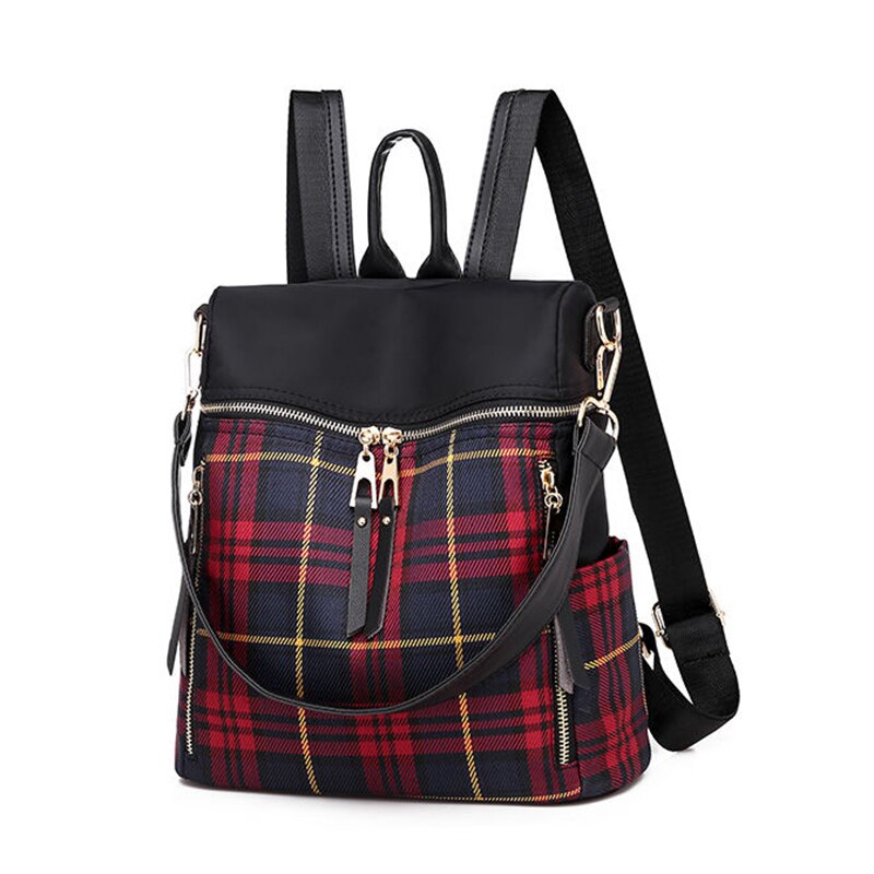 Fashion Lattice Headphone Plug Designer Backpack High Quality Oxford Shoulder Bag