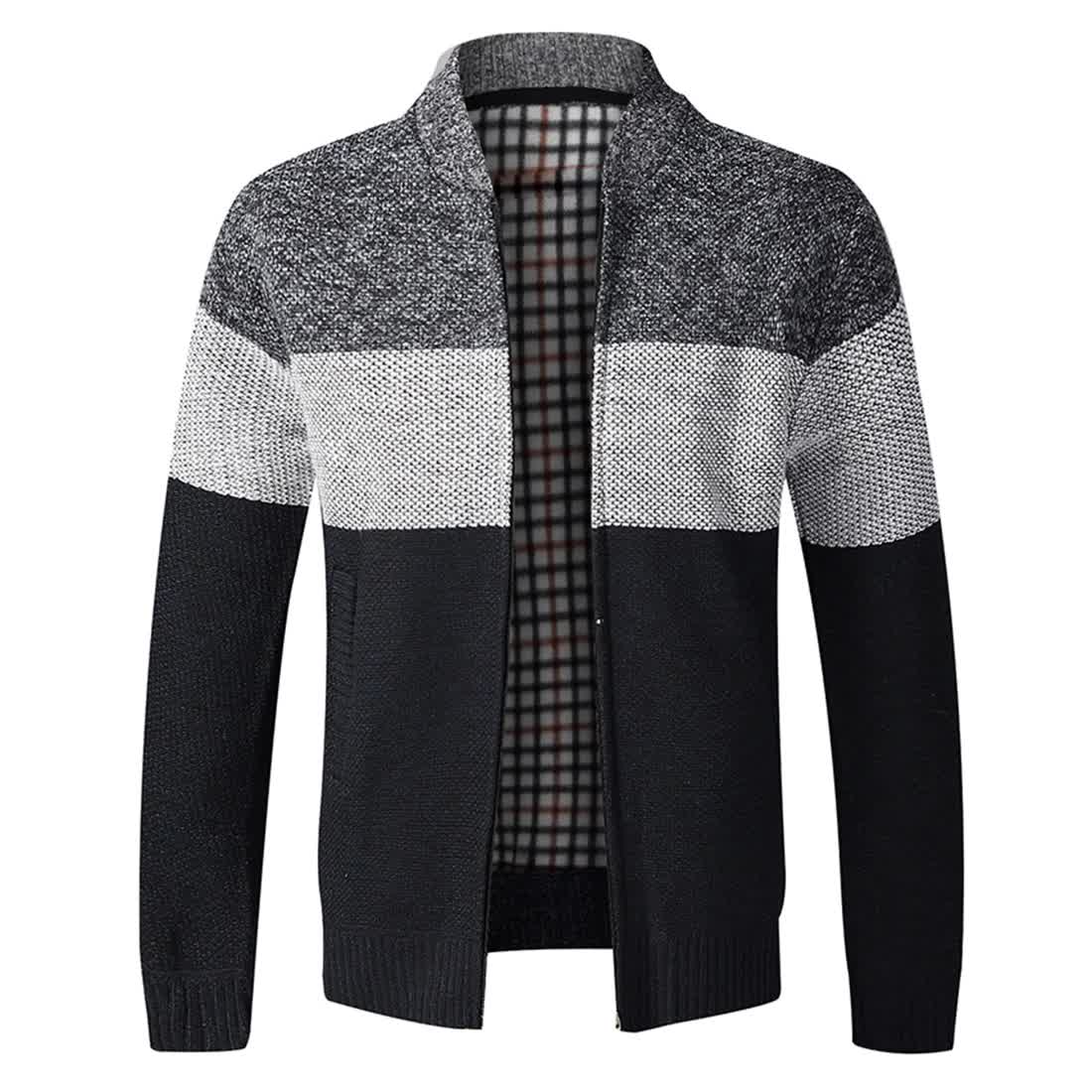 Classic Men Autumn Sweater Coat Thick Casual Sweater Cardigan Men Brand Slim Fit Knitwear Outerwear Warm Knitted Sweater Jacket