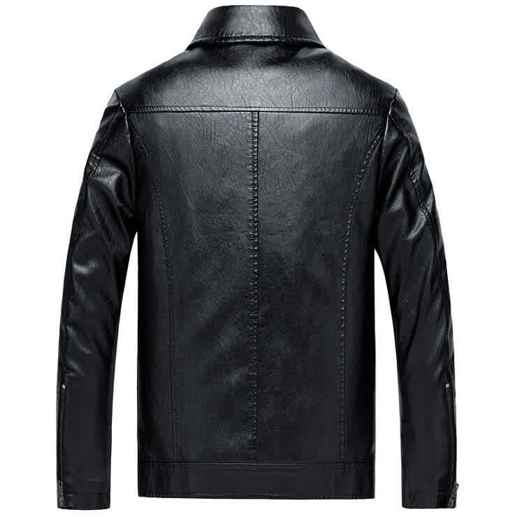 Men Casual Motorcycle Lapel Leather Jacket Coat Men PU Leather Jackets Sleeve zipper Leather Coats Men Promotion