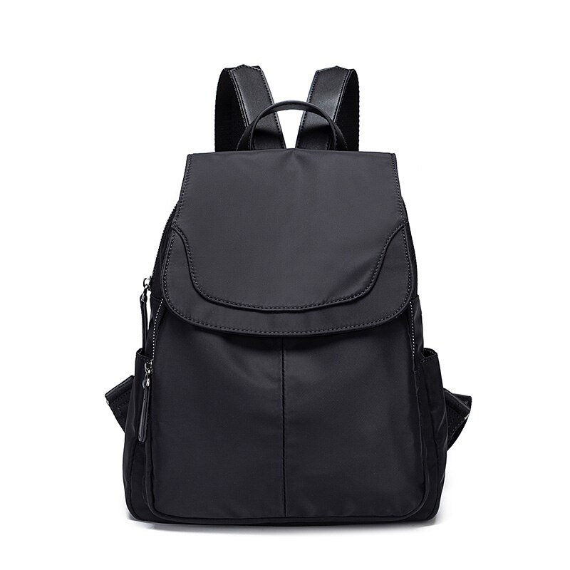 Women's Backpack Shoulder bag Black Oxford Cloth c...