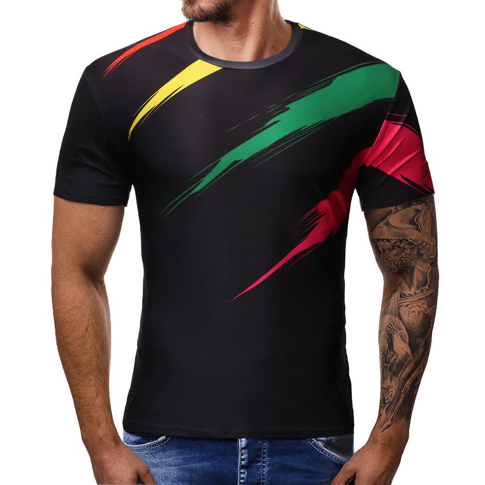 New printed T-shirt T-shirt summer fashion short-sleeved T-shirt top male/female short-sleeved top