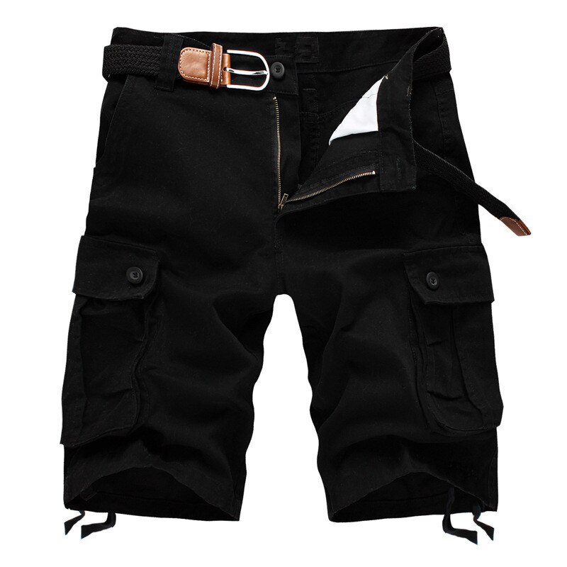 Summer Men's Baggy Multi Pocket Military Cargo Shorts Male Cotton Khaki Mens Tactical Shorts Short Pants