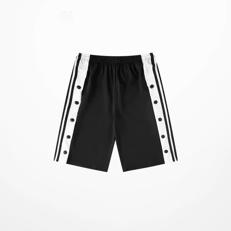 Hip Hop Retro Side Slip Fastener Shorts Men Casual Wear Sports Short Pants  Tide Brand Skateboard Streetwear Retro Men's Shorts