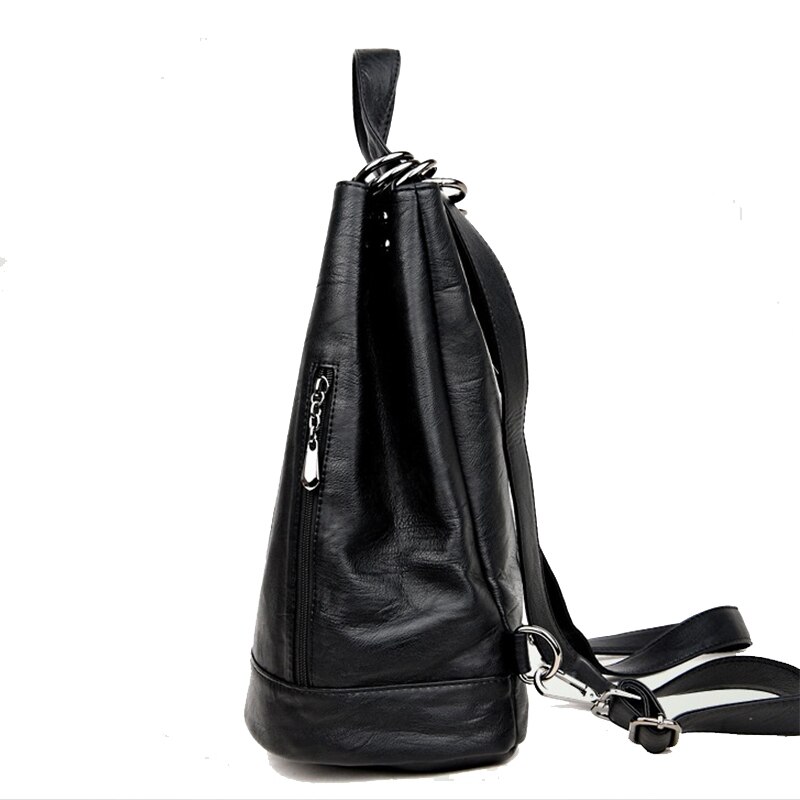 Backpack Women Leather School Bags For Teenage Girls Fashion Brand Large Capacity Travel Feminina School Leather Backpack
