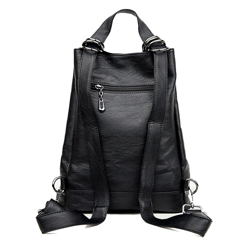 Backpack Women Leather School Bags For Teenage Girls Fashion Brand Large Capacity Travel Feminina School Leather Backpack