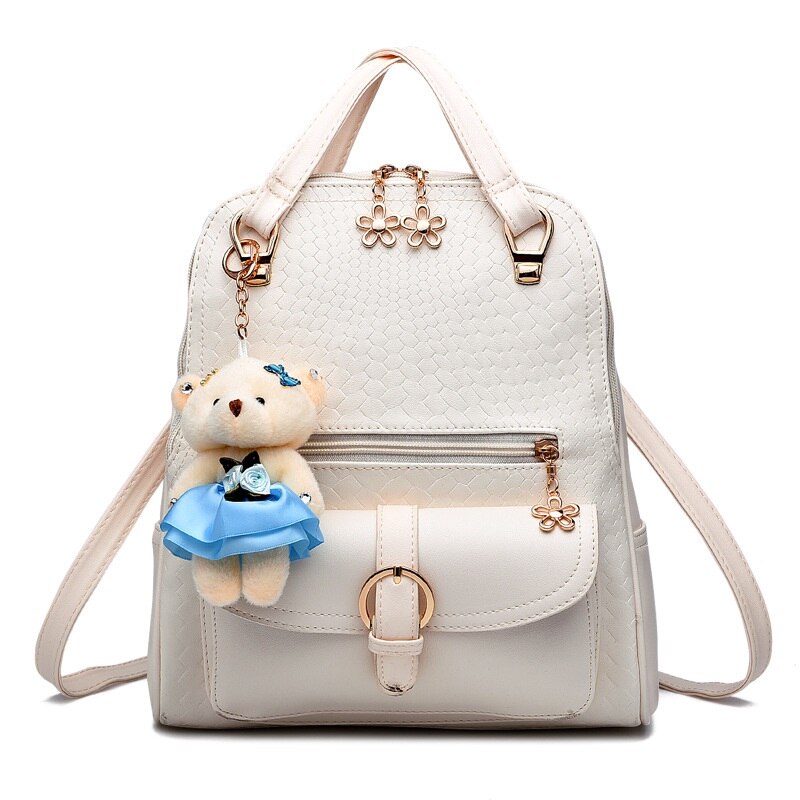 Winter New Backpacks Leisure Fashion Preppy Style Zipper Backpack Solid Color Bags