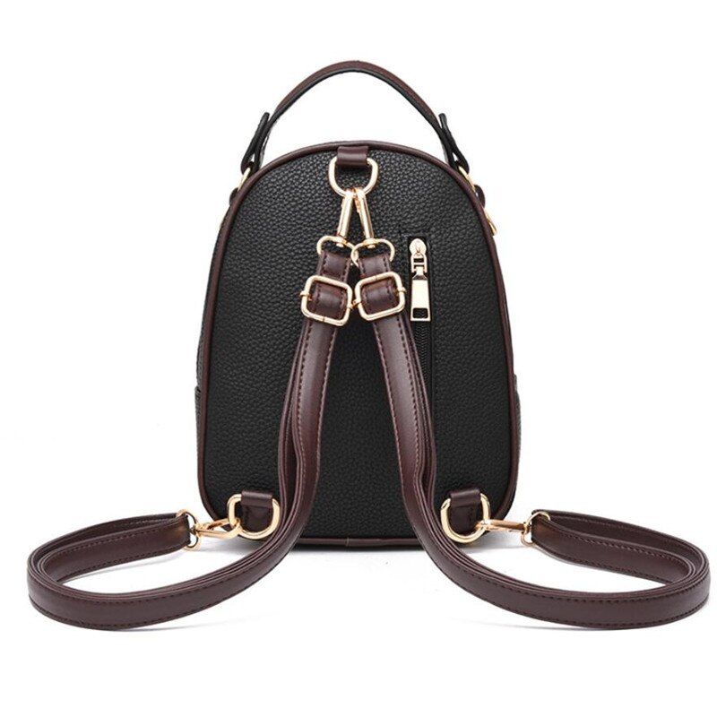 New Leather Small Women Backpacks Zipper Shoulder Bag Female Phone Bags Lady Portable Backpack for Girls Casual Style
