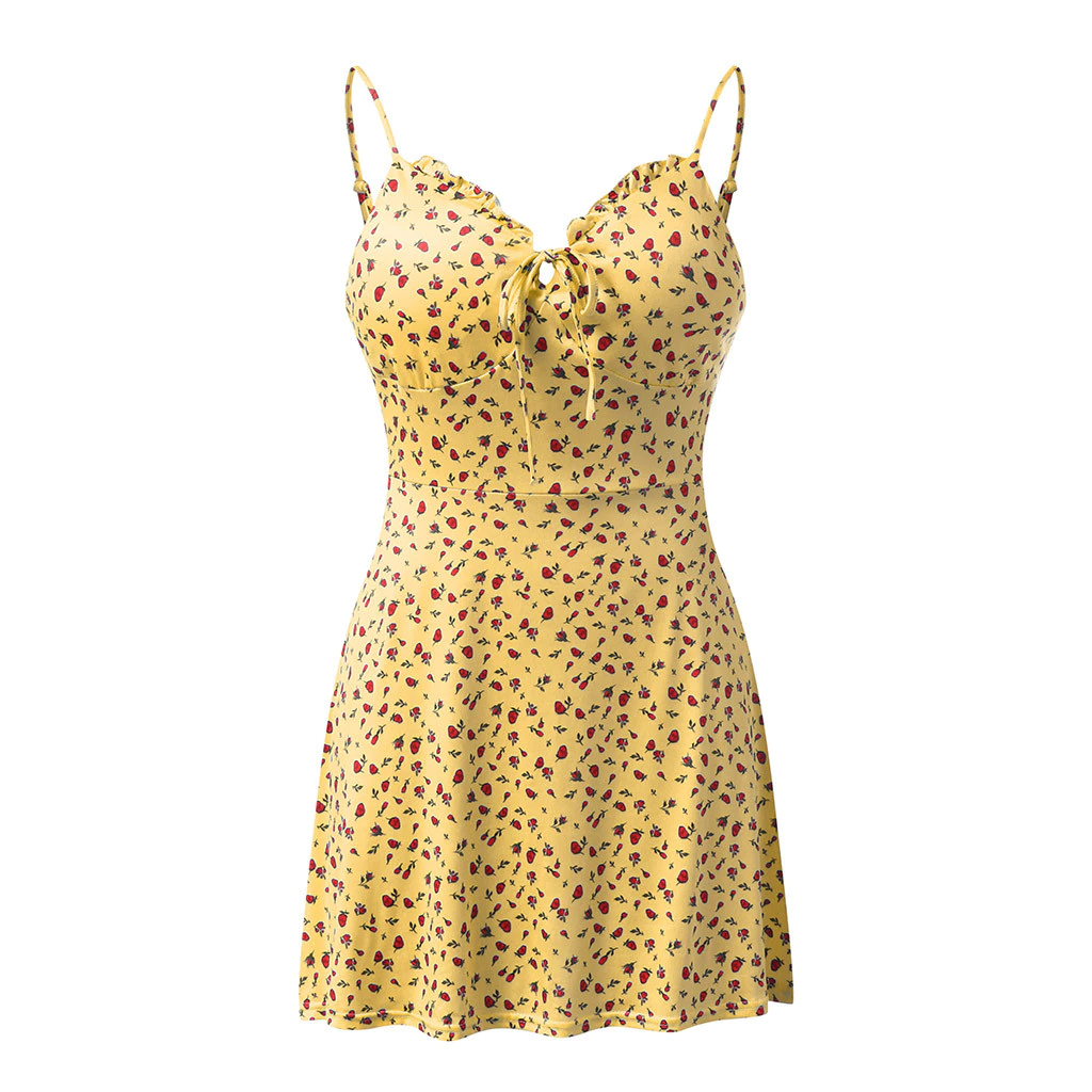 Womens Summer Print Color Block Sleeveless Dress A...