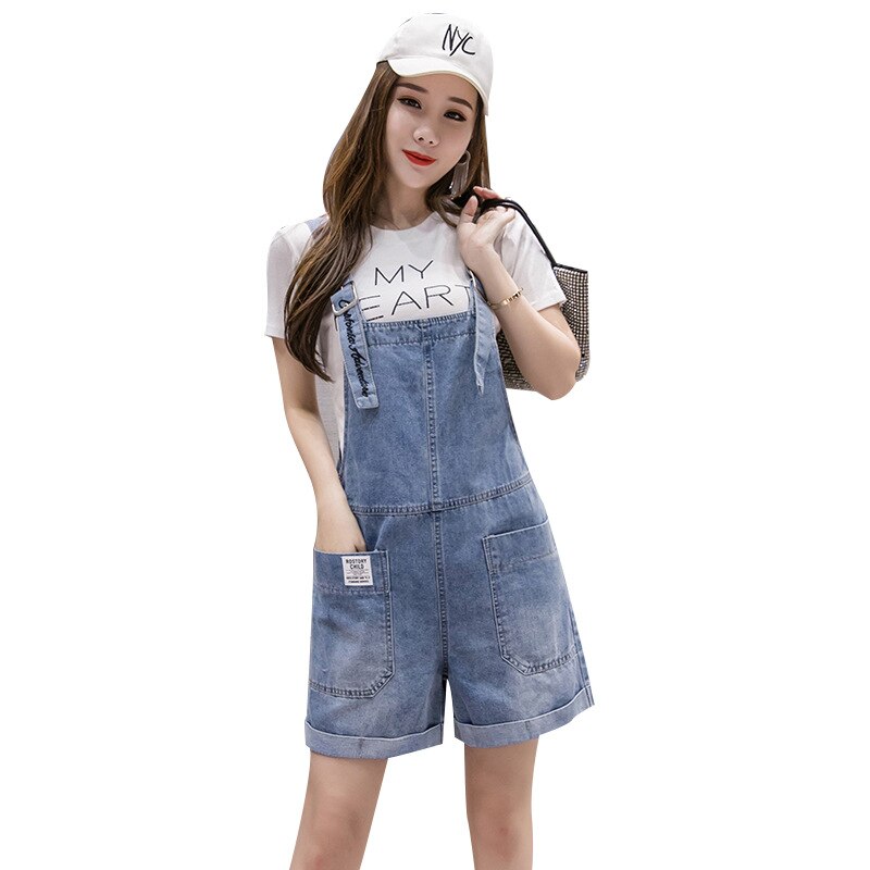 Women Clothing Denim Fabric Rompers Summer Overall...