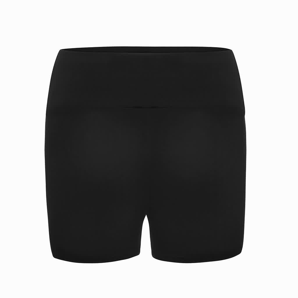 High Waist Women Shorts Fitness Sports Shorts Summer Jogging Female Casual Skinny Soft Elastic Stretch Solid Black Biker Shorts