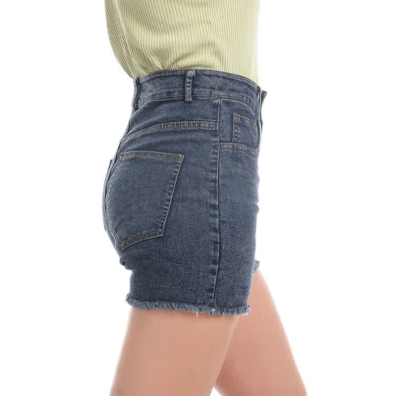 Ultra-short High Waist Jean Shorts Women Summer Casual Tassel Straight Cotton Short Feminino Streetwear