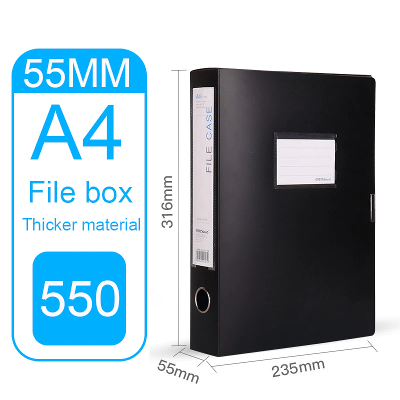File Box A4 Storage Box Plastic File Folder Box Office Supplies File Storage File Box Data Box