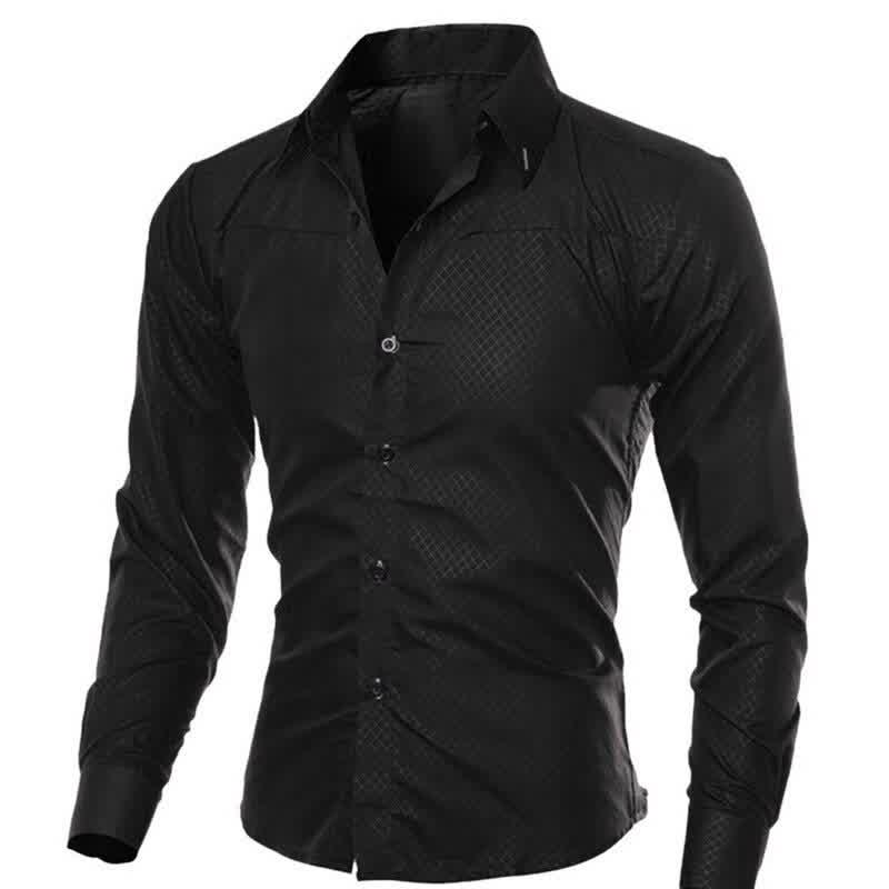 Top Quality Men Dress Shirt Non Iron Fashion Long Sleeve Business Formal Regular Fit Office Camisa Social Masculina