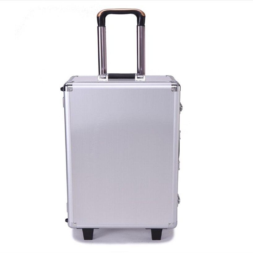 Luxury Aluminum Magnesium Alloy Trolley Luggage Business Full Metal Suitcase Bag Box Wheels Travel Case Drone dedicated Toolbox