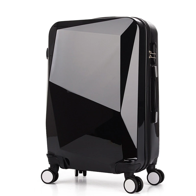 Diamond Rolling Luggage Spinner Suitcase Wheels Trolley Women Travel bag 20 inch Student Carry On Password Hardside Trunk Men