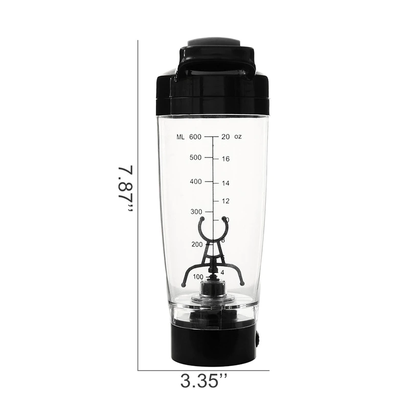 600ML Electric Protein Shaker Blender Friendly Fully Automatic Vortex Mixing Bottle Brewing Movement Eco Leakproof Fitness Cup