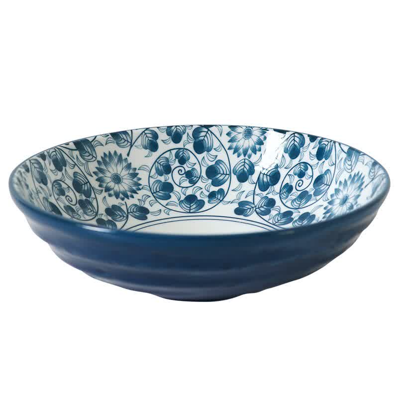 1pc Japanese Bowl Ramen Noodle Bowl Blue and White...