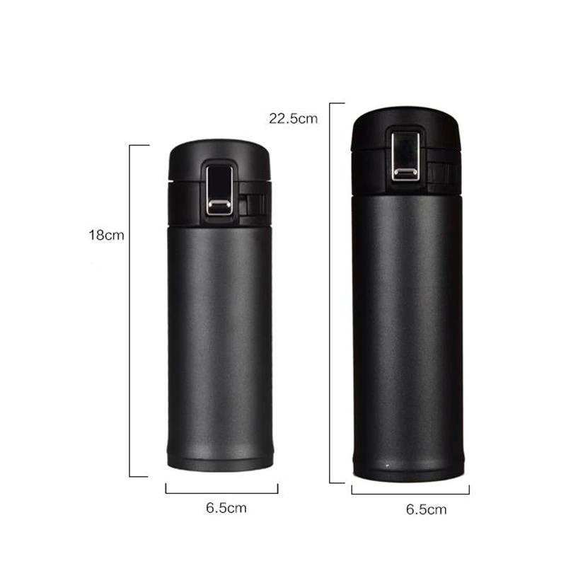 Stainless Steel Vacuum Thermos Flask with Bounce Cover Fashion Portable Outdoor Thermos Water Bottle