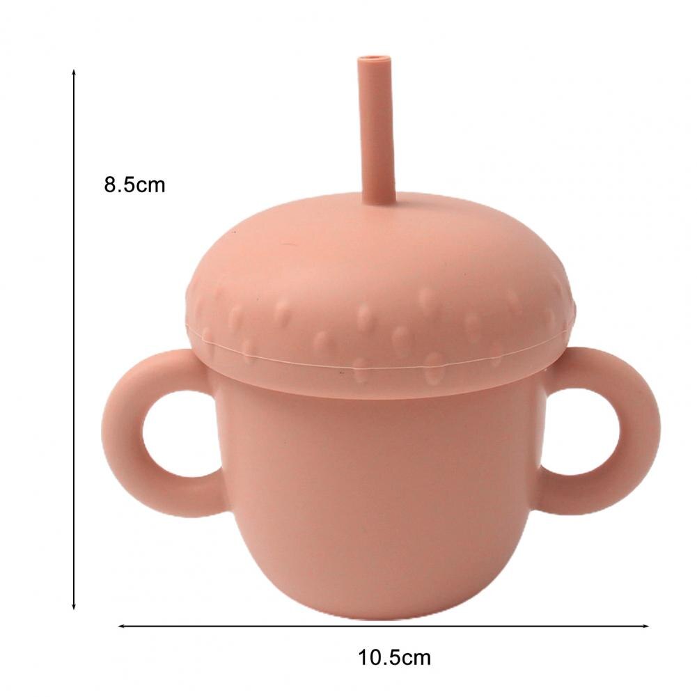 Sippy Cup Baby Feeding Drinkware Straw Cup Baby Learning Feeding Cup Sippy Cup BPA Free Silicone Tableware Toddler Water Bottle