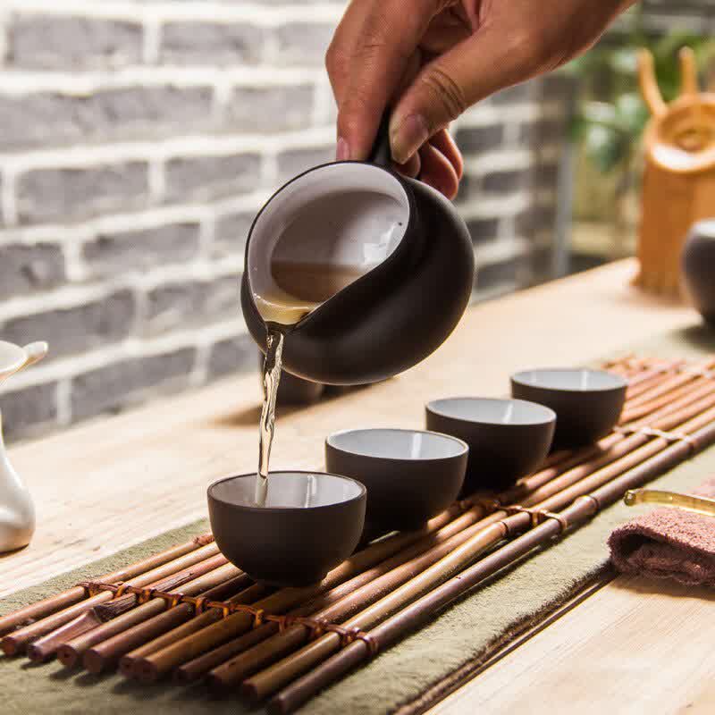 Purple Clay Gongdao Cup Mug Tea Set Teapot Chinese Kung Fu Tea Cup Set kettle Drankware Justice Cup Teapot Teaware