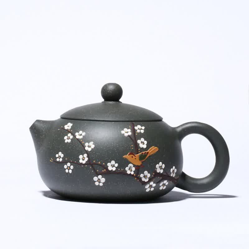 240ml Chinese  Purple Clay Teapots Flower and Bird...