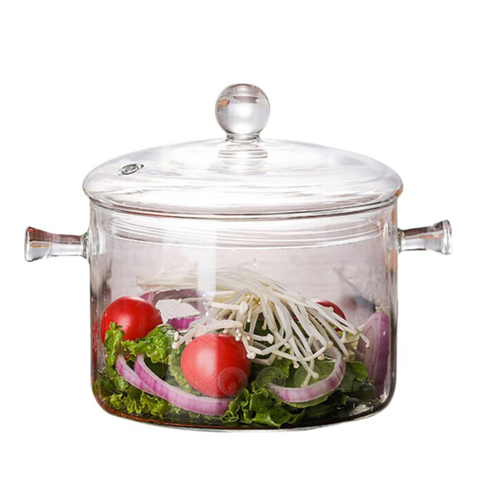 Cookware Household Transparent  Glass Soup Pot Electric Ceramic Stove Heating Glass Bowl Handmade Cooking Tools Kitchen