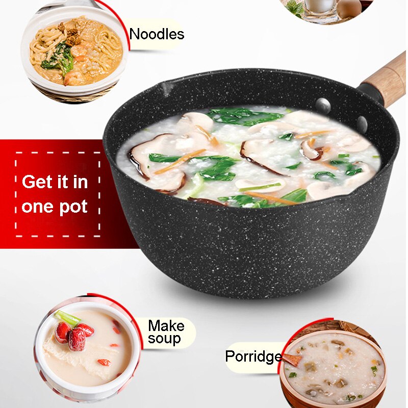 Cooking Pots and Pans Set Porridge Soup Ramen Milk Pot Non Stick  Pot Korean Breakfast Cookware Set Japanese Kitchen Utensils