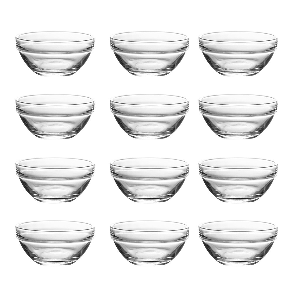 12Pcs Lead-free Glass Material Bowls Pudding Jelly...