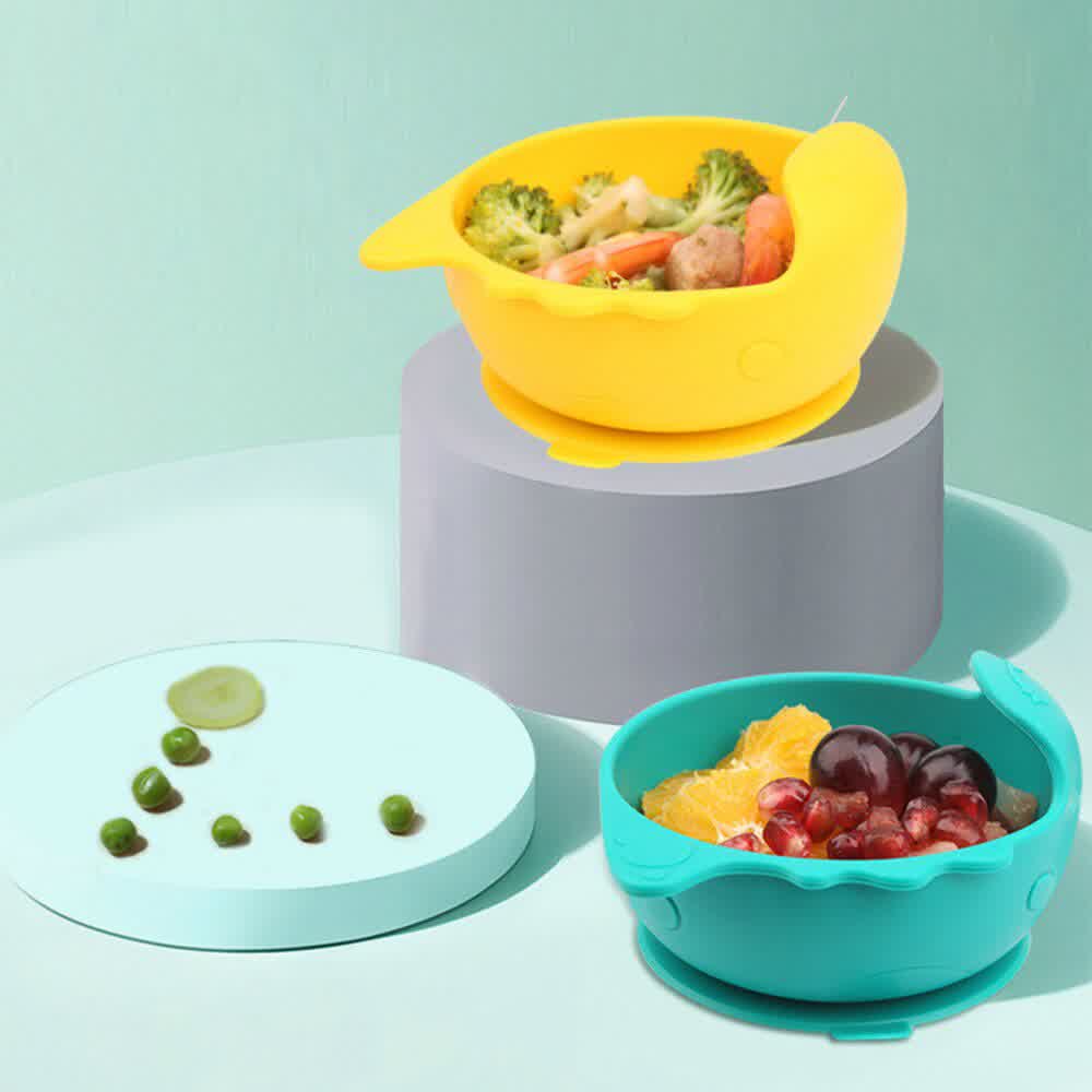 Silicone Bowl Baby About Suction Cup Bowl Anti Falling Tableware Food Grade Baby Food Bowl