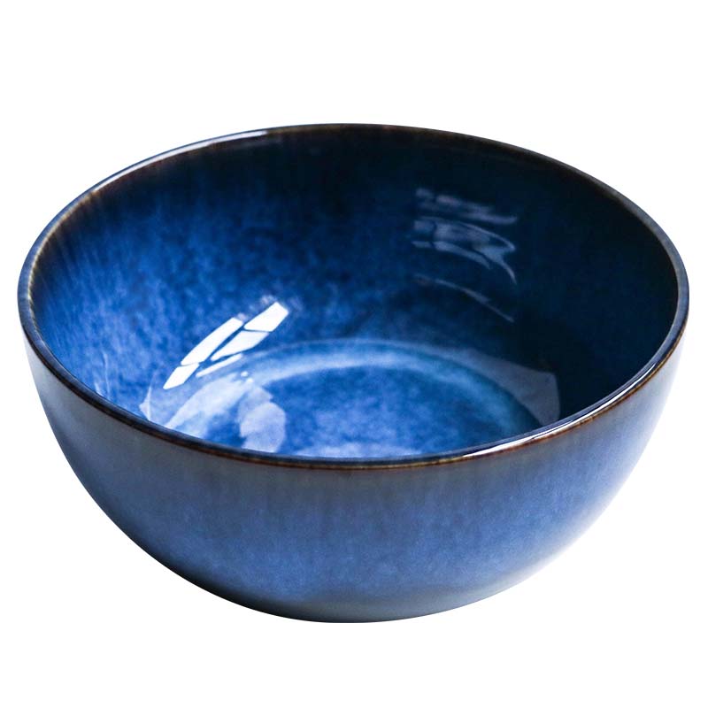 FANCITYPlatycodon grandiflorum home Japanese style large bowl salad bowl creative large noodle bowl ceramic soup bowl soup pot r
